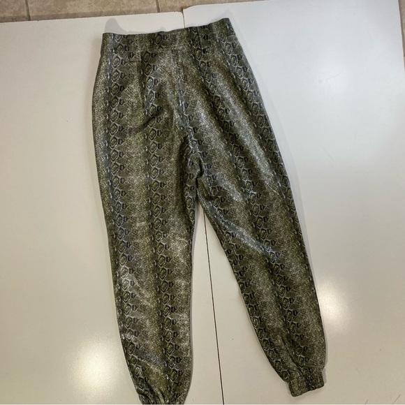 Mistress Rocks LosAngeles Green Snake Risk Jogger& Bandeau Top Matching Set S - Picture 12 of 16